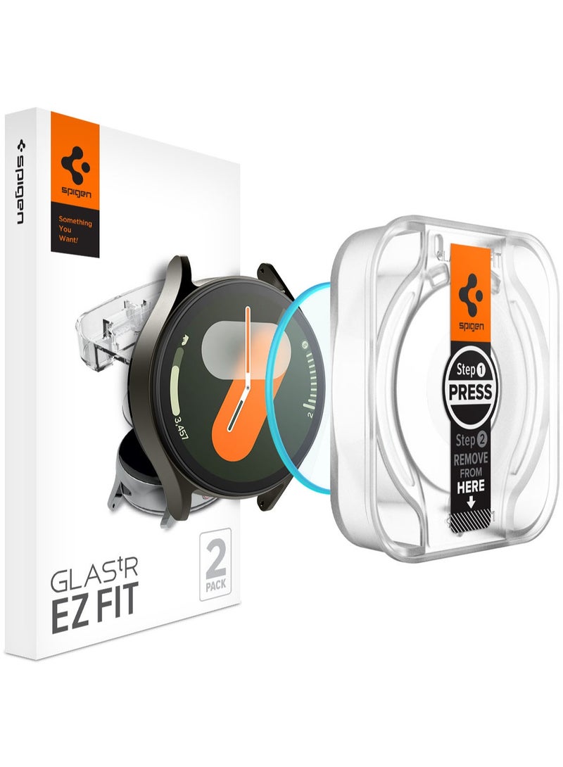 GLAStR EZ-Fit Samsung Galaxy Watch 7 (40mm) Screen Protector [2-PACK] Tempered Glass with Auto Align Install Kit