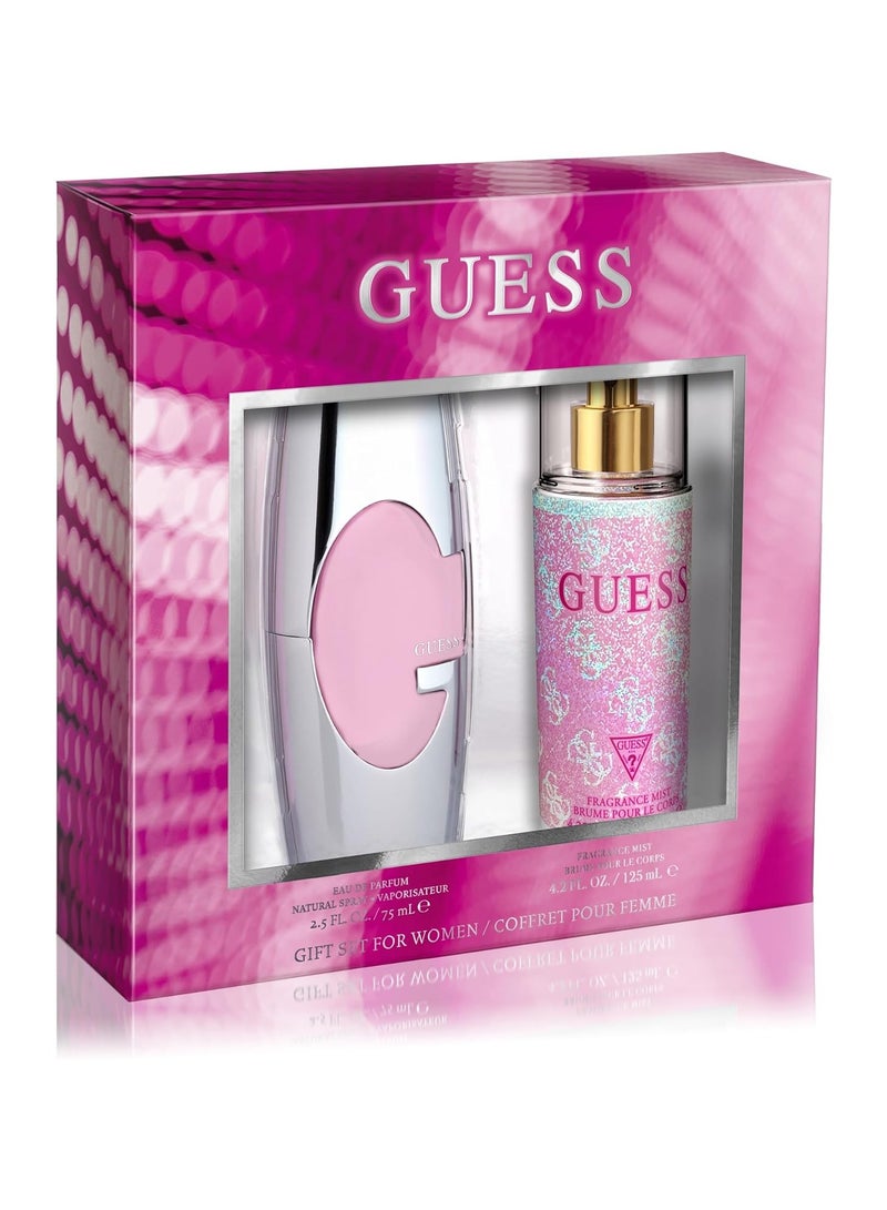 GUESS PINK (W) SET EDP 75ML + 125ML BODY MIST