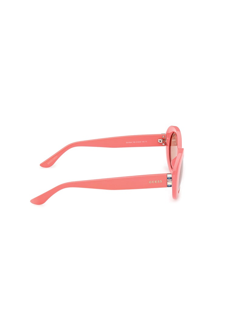 Women's UV Protection Oval Sunglasses - GU790474S51 - Lens Size: 51 Mm