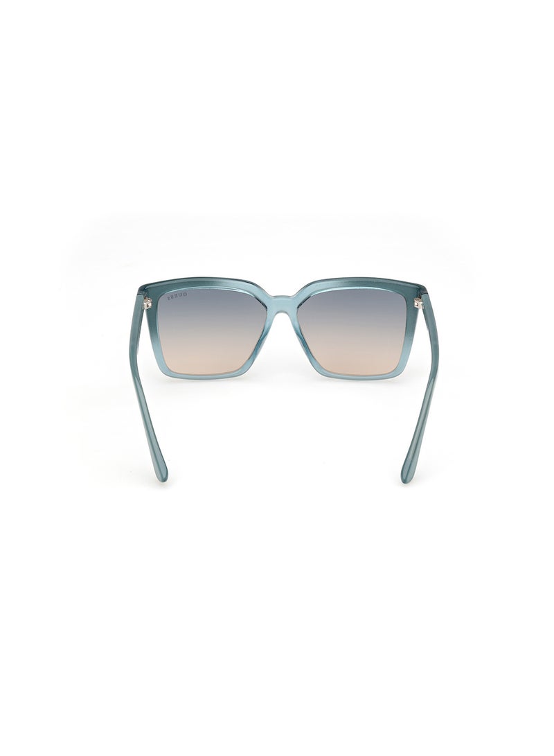 Women's UV Protection Square Shape Sunglasses - GU0009989W55 - Lens Size: 55 Mm - Turquoise