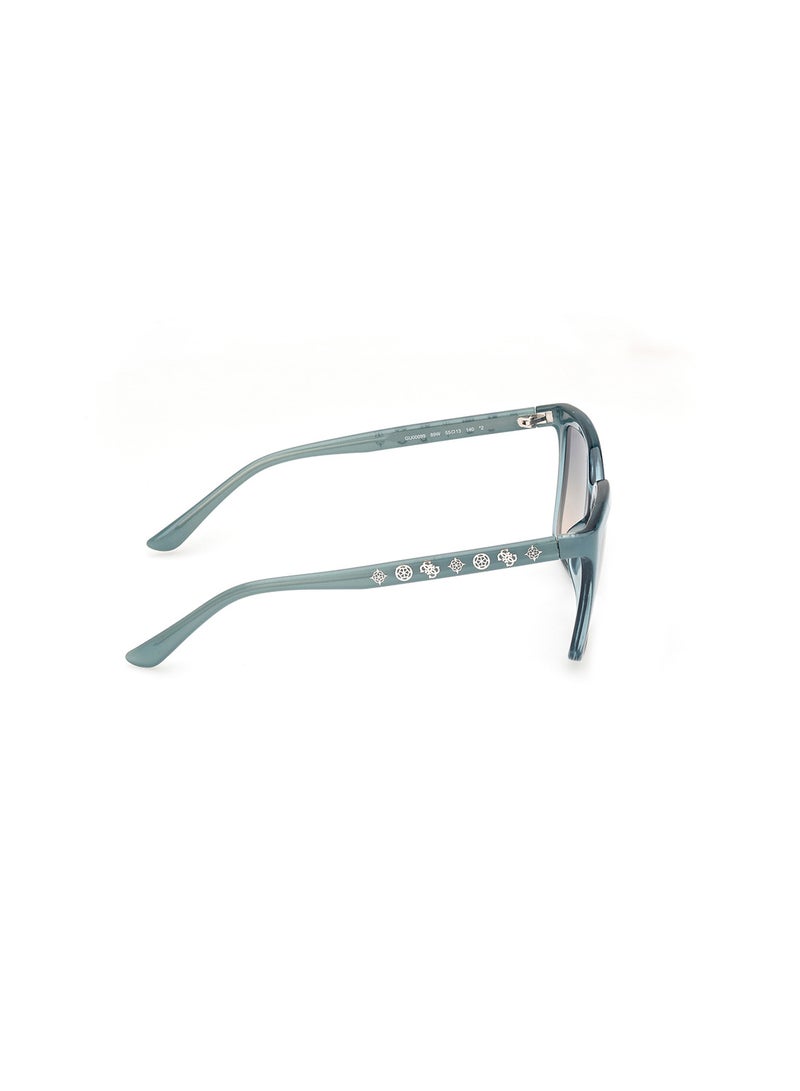 Women's UV Protection Square Shape Sunglasses - GU0009989W55 - Lens Size: 55 Mm - Turquoise