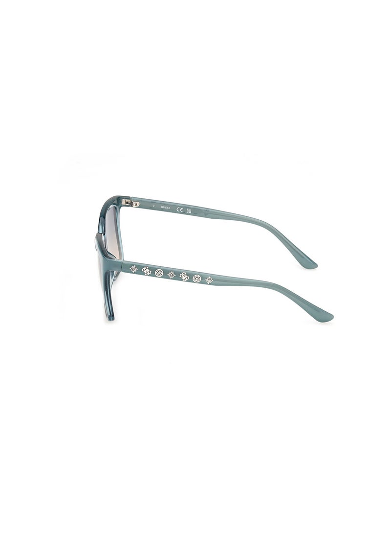Women's UV Protection Square Shape Sunglasses - GU0009989W55 - Lens Size: 55 Mm - Turquoise