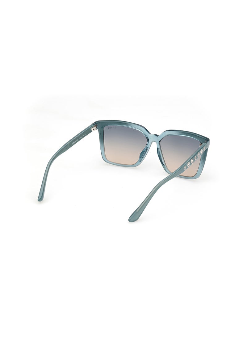 Women's UV Protection Square Shape Sunglasses - GU0009989W55 - Lens Size: 55 Mm - Turquoise