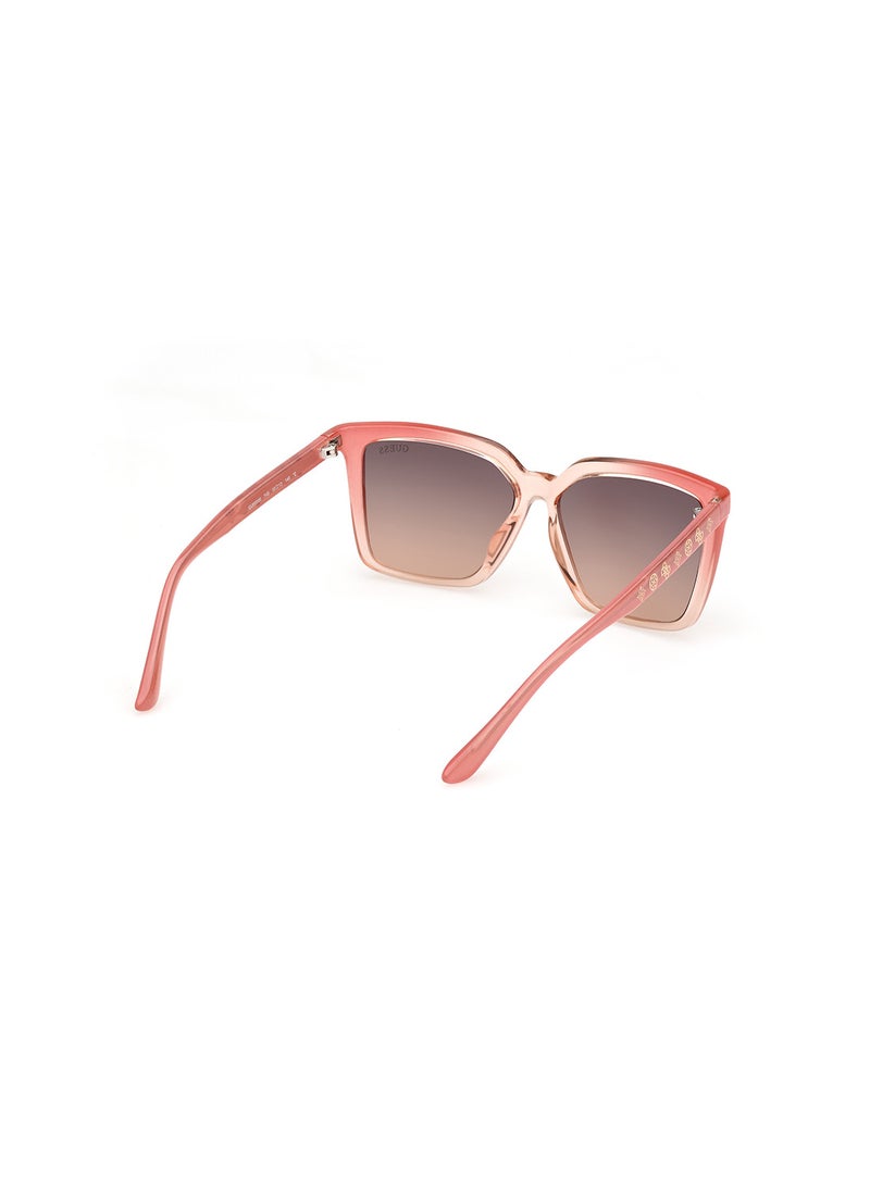 Women's UV Protection Square Shape Sunglasses - GU0009974B55 - Lens Size: 55 Mm - Pink