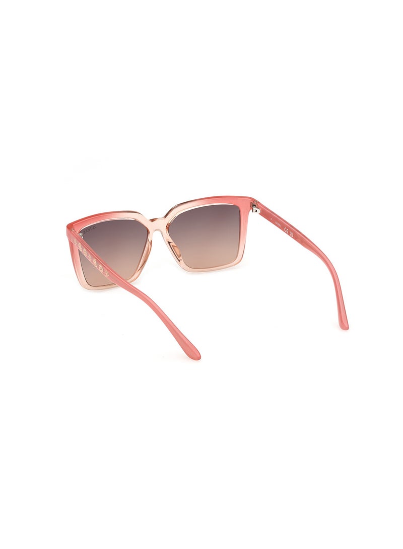 Women's UV Protection Square Shape Sunglasses - GU0009974B55 - Lens Size: 55 Mm - Pink