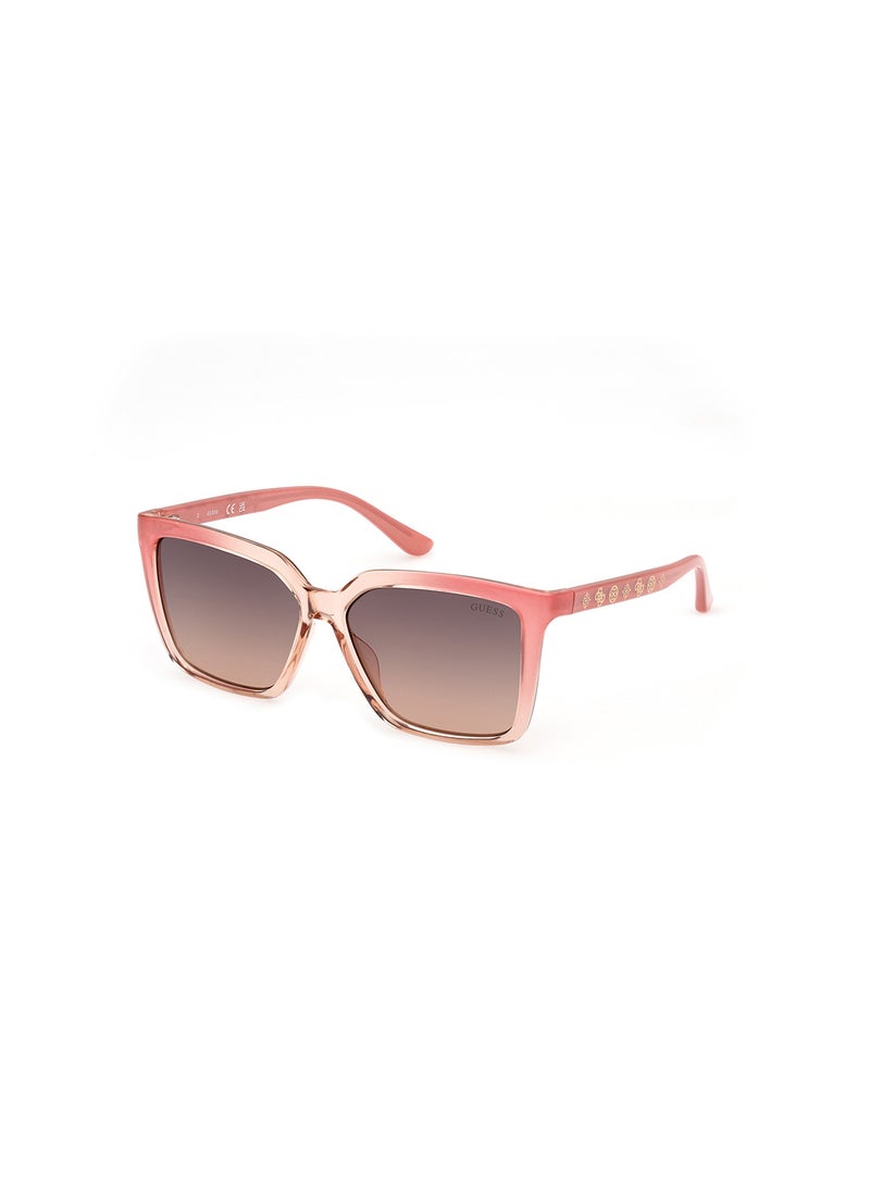 Women's UV Protection Square Shape Sunglasses - GU0009974B55 - Lens Size: 55 Mm - Pink