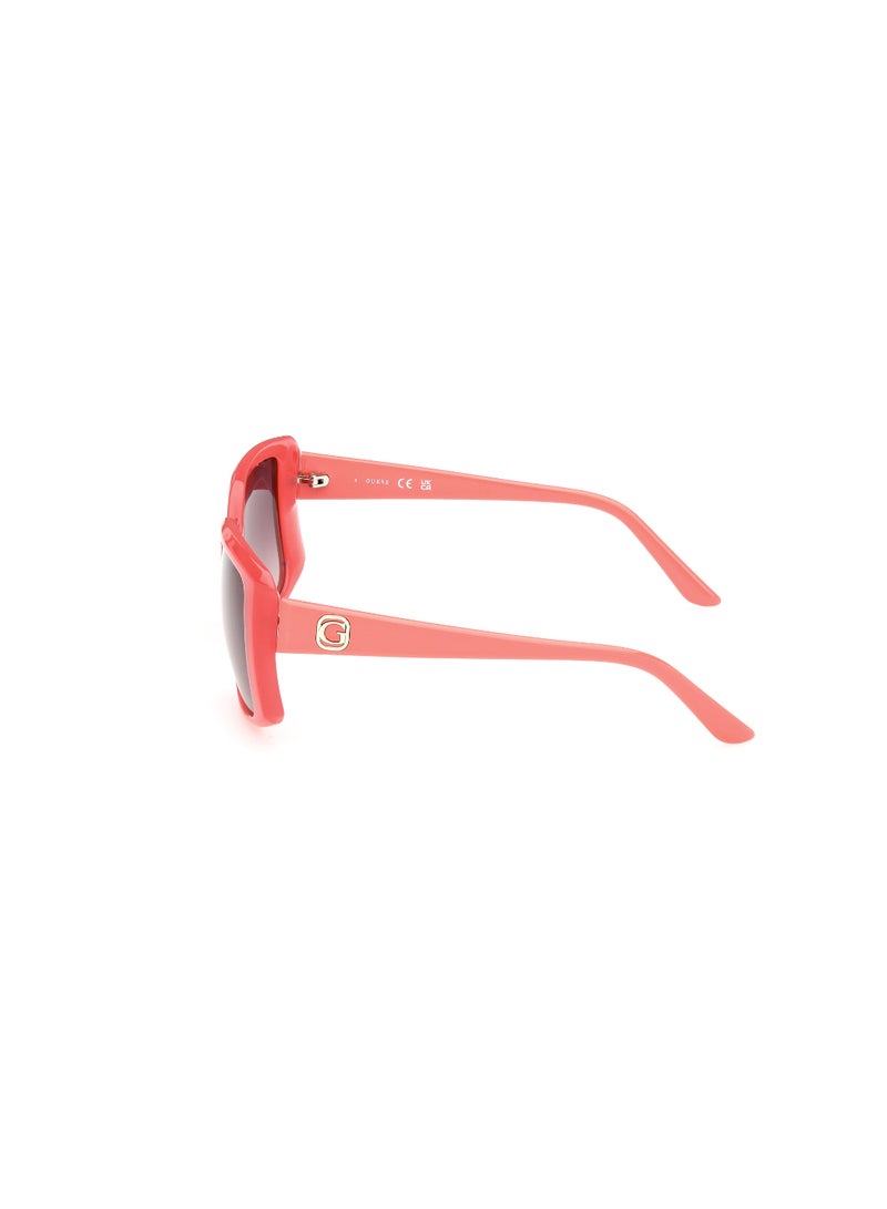 Women's UV Protection Square Shape Plastic Sunglasses GU0009772F53 - Lens Size: 53 Mm - Shiny Pink