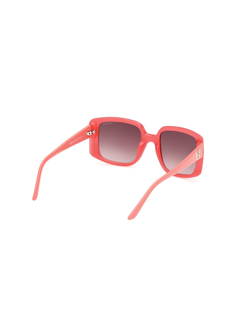 Women's UV Protection Square Shape Plastic Sunglasses GU0009772F53 - Lens Size: 53 Mm - Shiny Pink