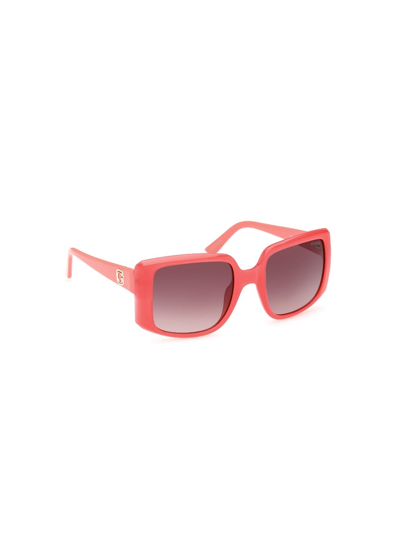 Women's UV Protection Square Shape Plastic Sunglasses GU0009772F53 - Lens Size: 53 Mm - Shiny Pink