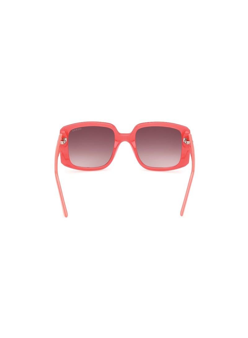 Women's UV Protection Square Shape Plastic Sunglasses GU0009772F53 - Lens Size: 53 Mm - Shiny Pink