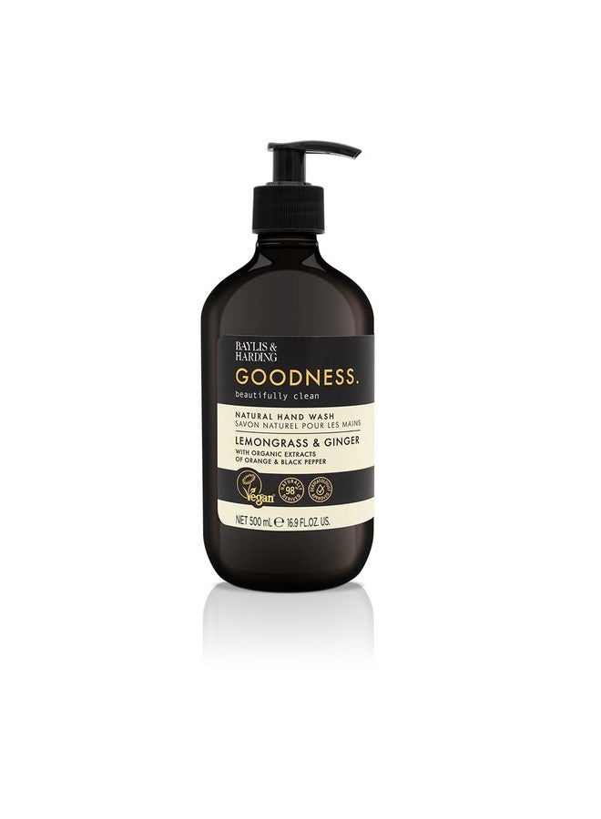 Liquid Hand Soap Wash With Dispenser Goodness Lemongrass & Ginger 16.9Oz/500Ml