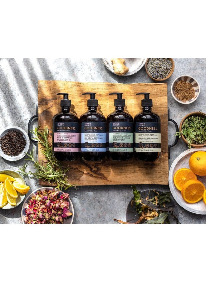 Liquid Hand Soap Wash With Dispenser Goodness Lemongrass & Ginger 16.9Oz/500Ml