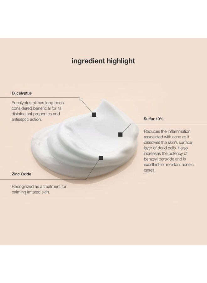 Control Corrective Sulfur Calming Mask 2 Oz Soothes And Calms Inflamed Acne And Reduces Oily Skin Absorbs Oil Calm Inflamed Skin Reduce Enlarged Pores Cool Relief For Tender Skin