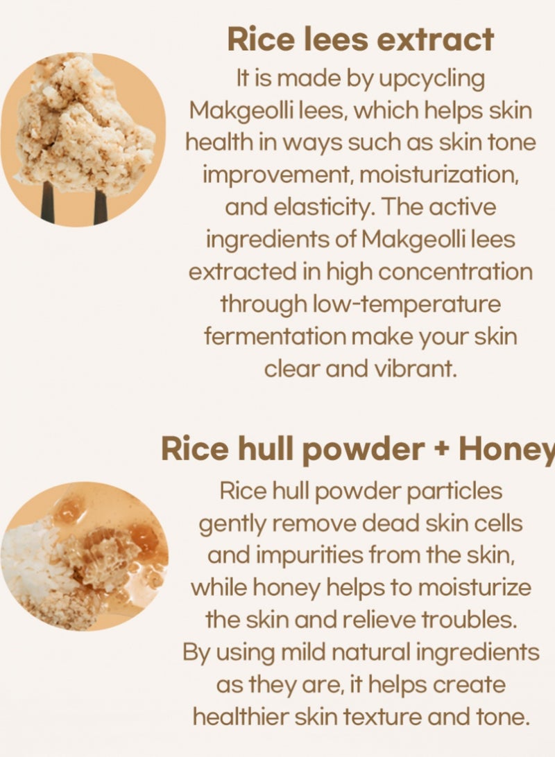 Ground Rice and Honey Glow Mask 150ml - Exfoliating and Nourishing Face Mask for Radiant, Smooth Skin 150ml