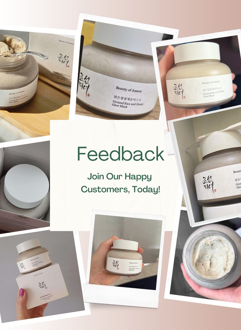 Ground Rice and Honey Glow Mask 150ml - Exfoliating and Nourishing Face Mask for Radiant, Smooth Skin 150ml