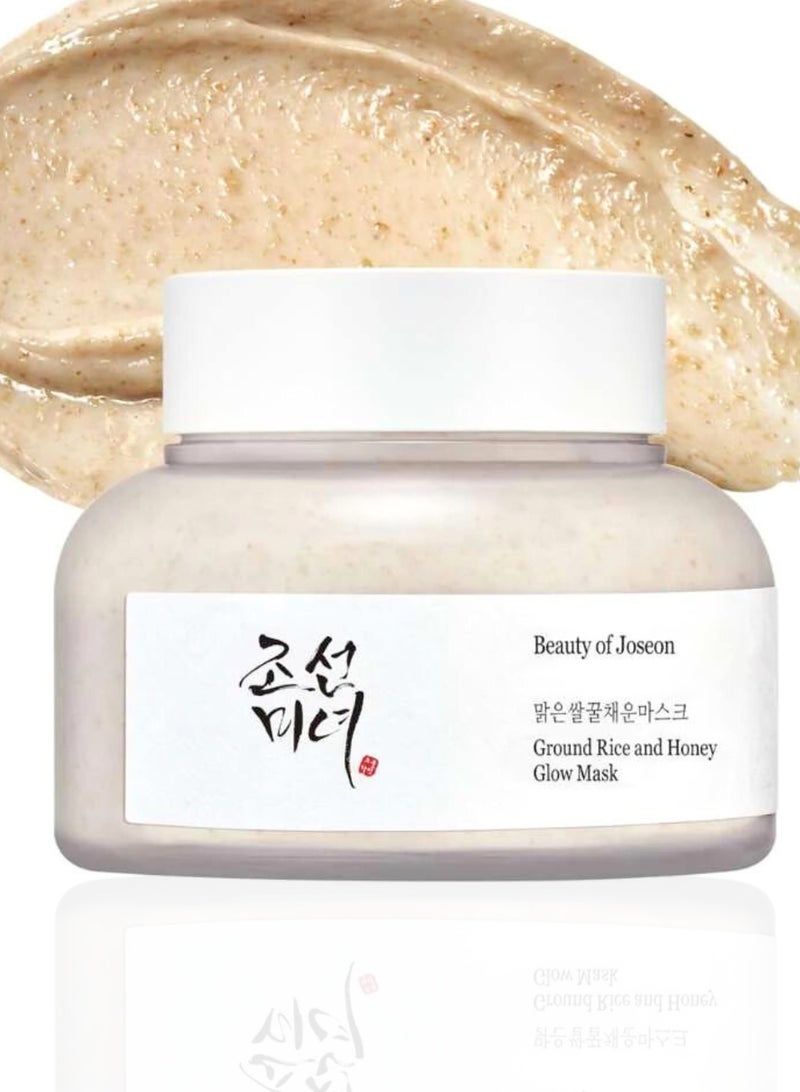 Ground Rice and Honey Glow Mask 150ml - Exfoliating and Nourishing Face Mask for Radiant, Smooth Skin 150ml