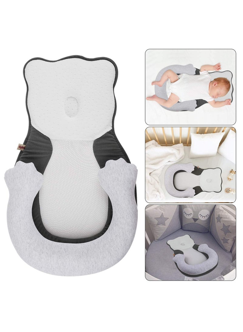 Portable Snuggle Bed-Co-Sleeping Bed for 0-6 Months Baby Head Support Adjustable with 3D Breathable & Ultra Soft Infant Floor Bedfor Travel, Newborn Essentials Organic Co-Sleeper Baby snuggle (Bear)