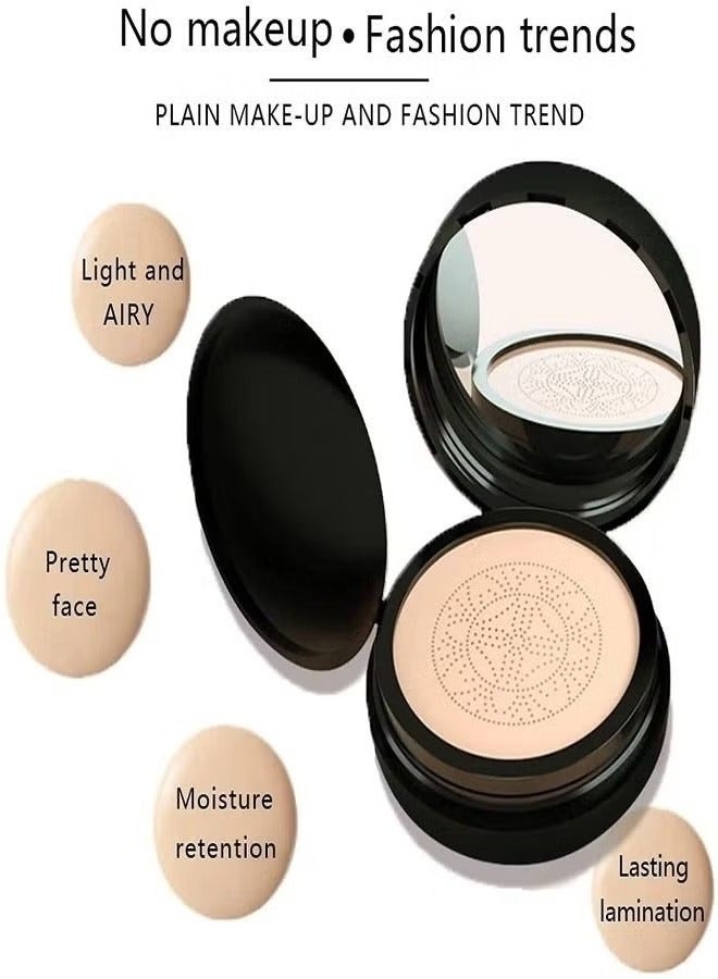 Sunisa Mushroom Head Air Cushion CC Cream Foundation Long-Lasting Coverage of Blemishes,Even Skin Tone,Suitable for All Skin Types