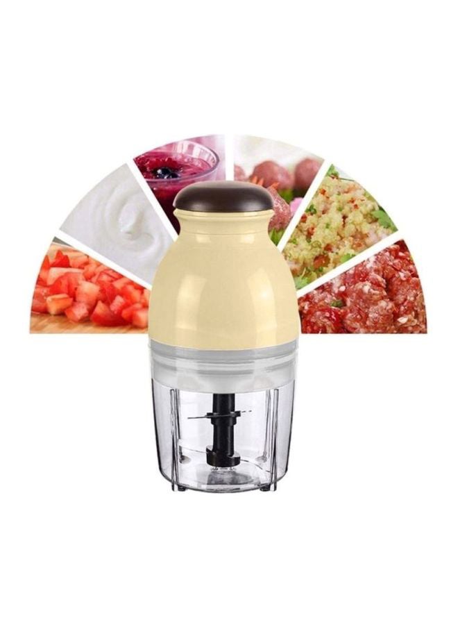 Multipurpose Food Processor 200.0 ml 200.0 W Quatrecutter-yellow Beige/Clear