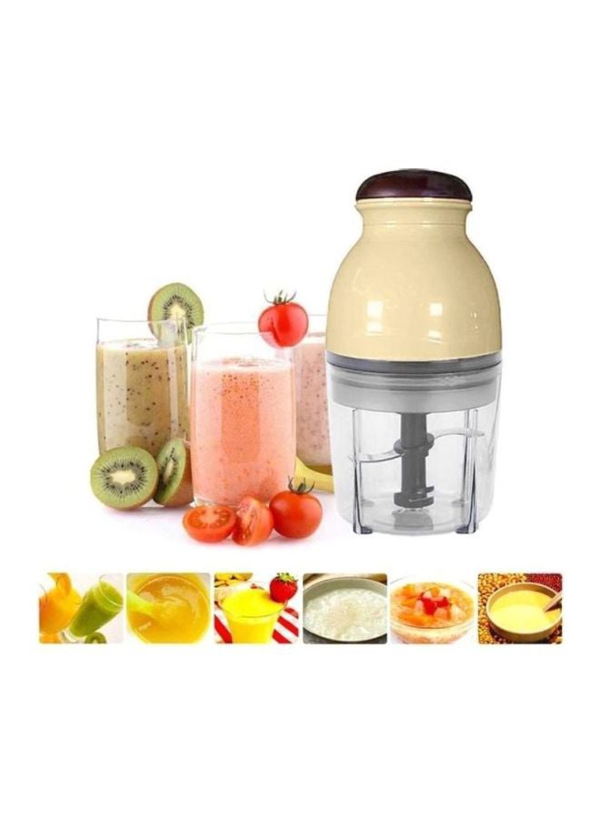 Multipurpose Food Processor 200.0 ml 200.0 W Quatrecutter-yellow Beige/Clear