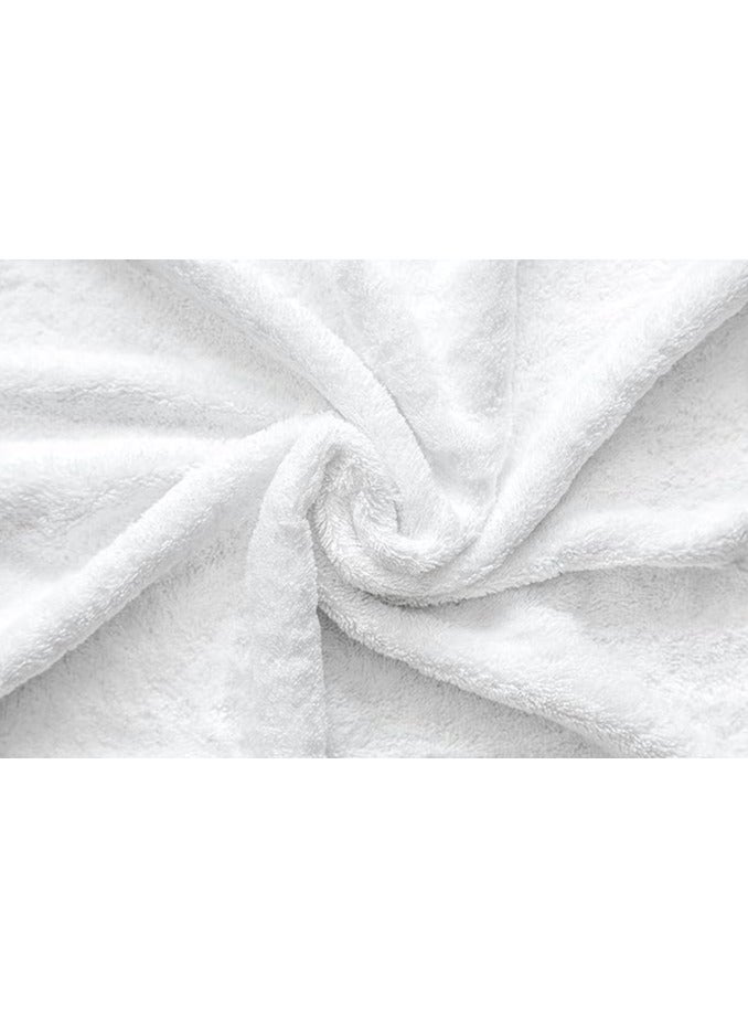 Towel Set Luxury Hotel Quality 500 GSM Genuine Combed Cotton, Super Soft & Absorbent Family Bath Towels 6 Piece Set -  2 Bath Towels, 2 Hand Towels, 2 Washcloths - Bright White