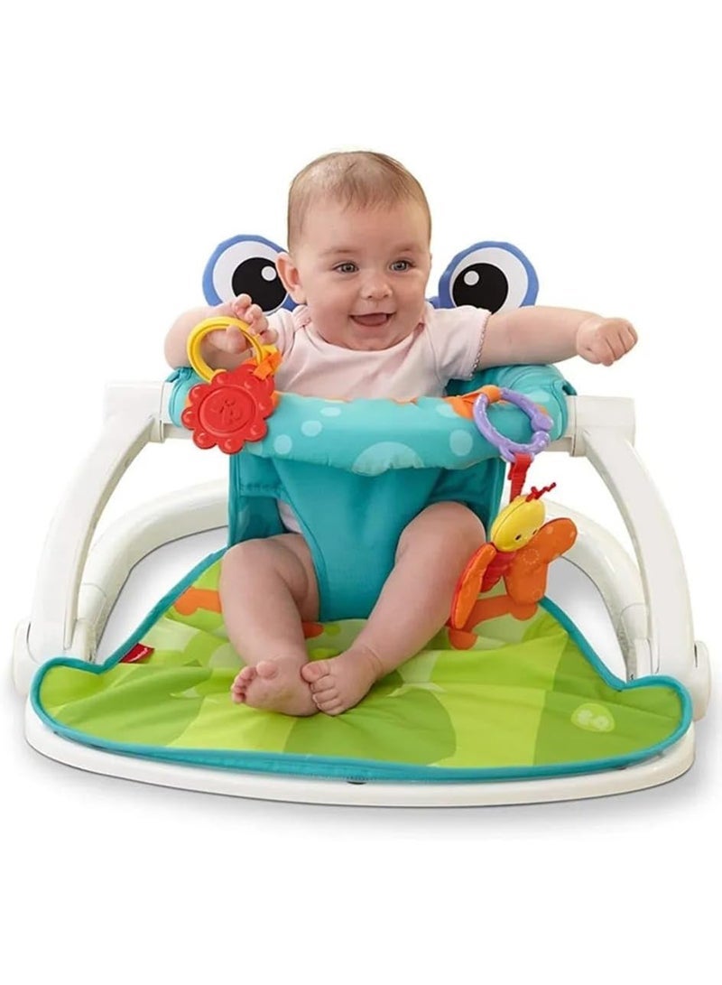 Frog Themed Baby Play Sit-Me-Up Floor Seat Suitable For 0M And Above - Multicolour