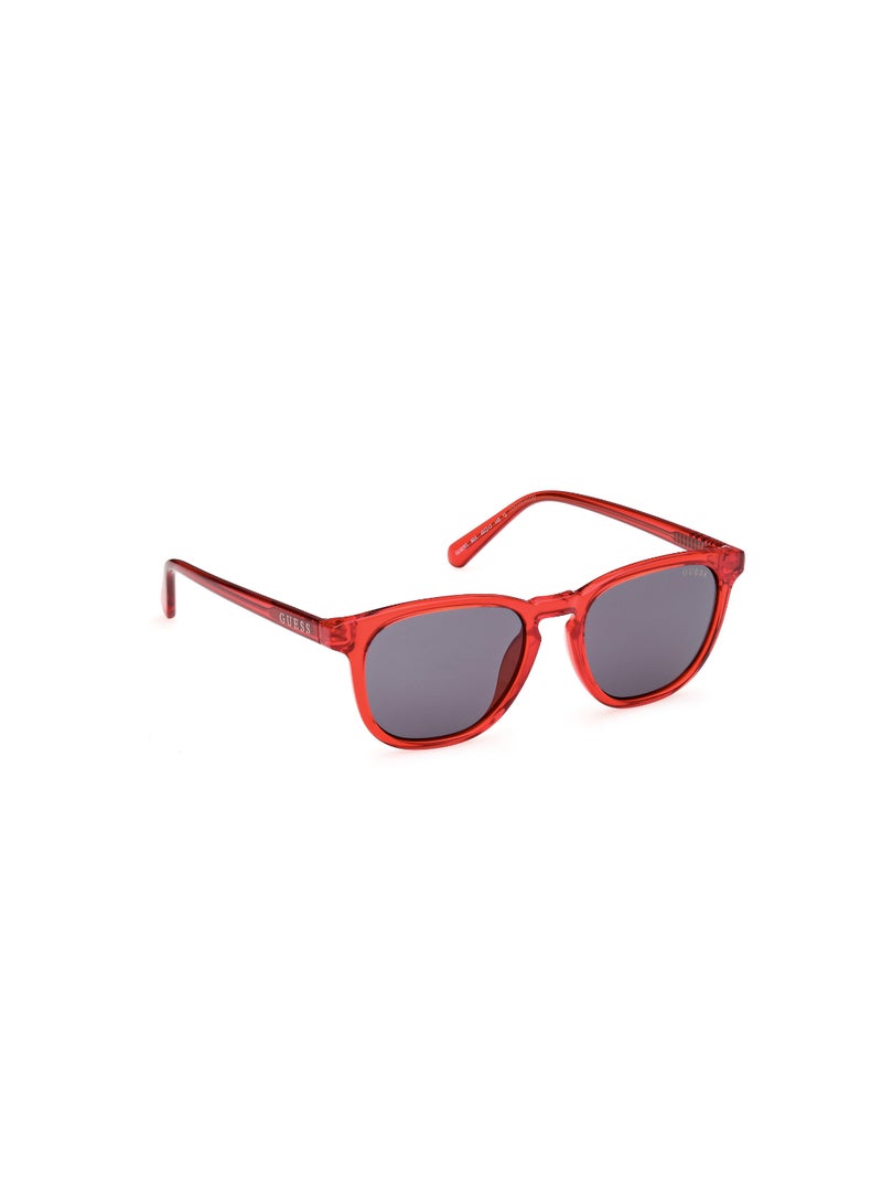 Boys UV Protection Round Shape Plastic Sunglasses GU829366A49 - Lens Size: 49 Mm - Shiny Red