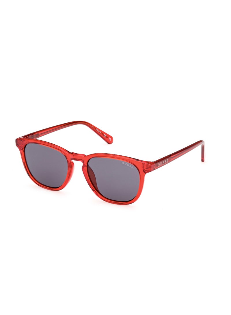 Boys UV Protection Round Shape Plastic Sunglasses GU829366A49 - Lens Size: 49 Mm - Shiny Red