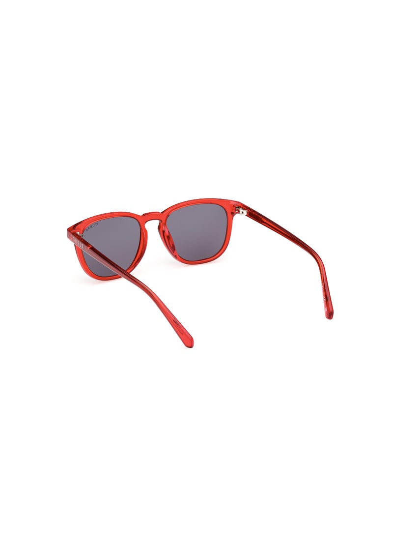 Boys UV Protection Round Shape Plastic Sunglasses GU829366A49 - Lens Size: 49 Mm - Shiny Red