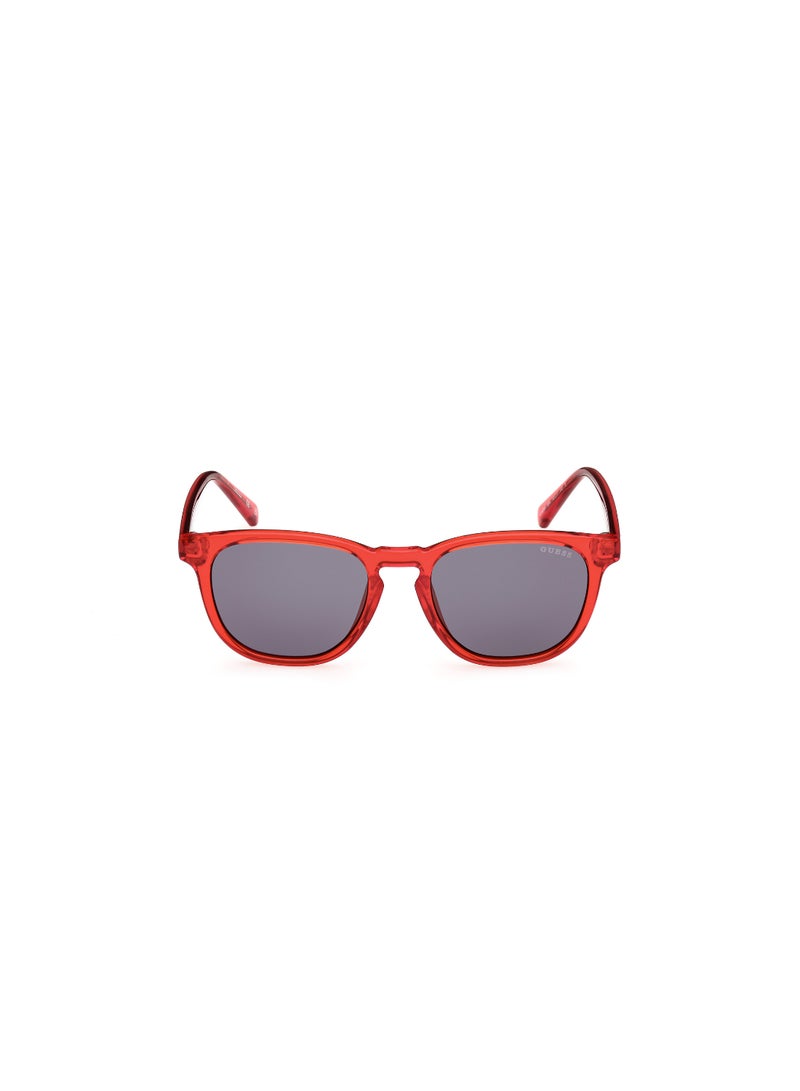 Boys UV Protection Round Shape Plastic Sunglasses GU829366A49 - Lens Size: 49 Mm - Shiny Red