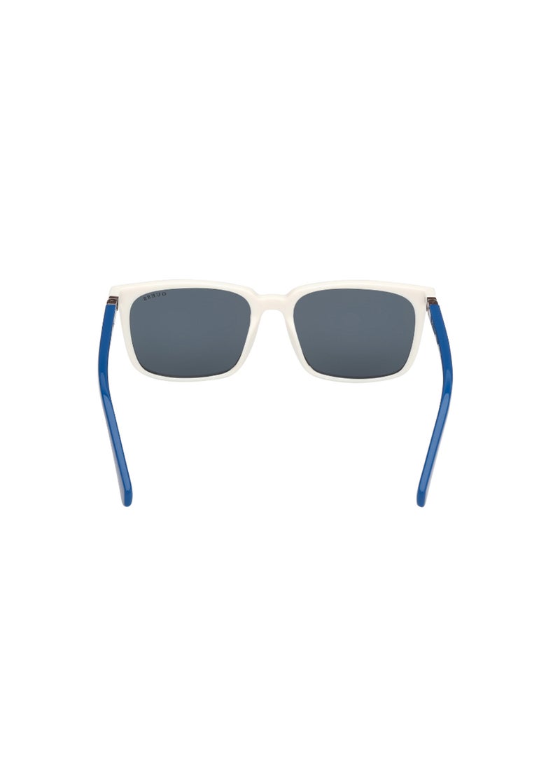 Boys UV Protection Rectangular Shape Plastic Sunglasses GU829424V52 - Lens Size: 52 Mm - White