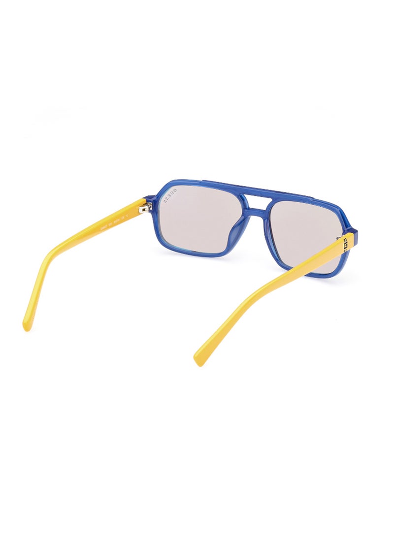 Kids Unisex UV Protection Navigator Shape Sunglasses - GU923792X49 - Lens Size: 49 Mm - Blue