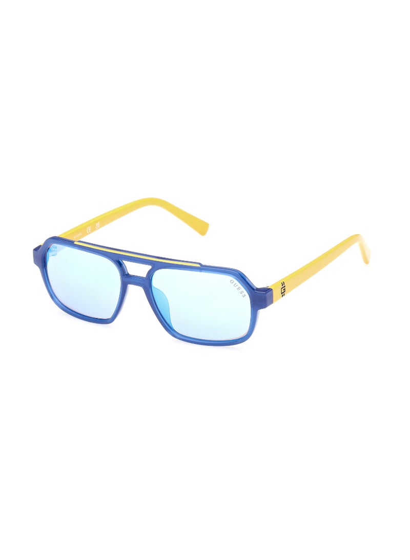 Kids Unisex UV Protection Navigator Shape Sunglasses - GU923792X49 - Lens Size: 49 Mm - Blue