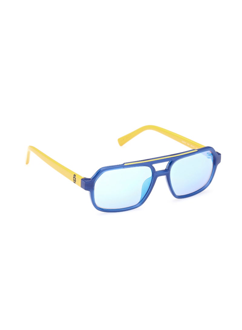 Kids Unisex UV Protection Navigator Shape Sunglasses - GU923792X49 - Lens Size: 49 Mm - Blue