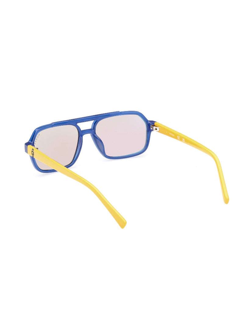 Kids Unisex UV Protection Navigator Shape Sunglasses - GU923792X49 - Lens Size: 49 Mm - Blue