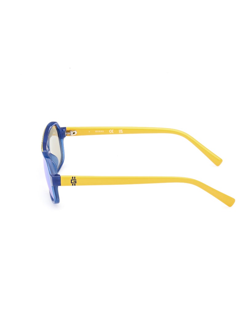 Kids Unisex UV Protection Navigator Shape Sunglasses - GU923792X49 - Lens Size: 49 Mm - Blue