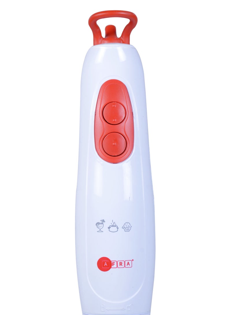 Japan 2 speed Hand Blender, 400W, Stainless Steel Shaft, GMARK, ESMA, ROHS, and CB Certified with 2 years Warranty, White/ Red AF-7000BL white