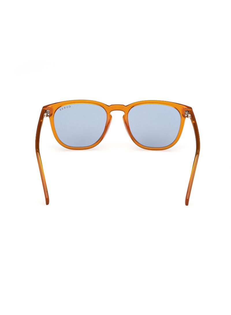 Men's UV Protection Round Shape Sunglasses - GU829344V49 - Lens Size: 49 Mm - Shiny Light Orange
