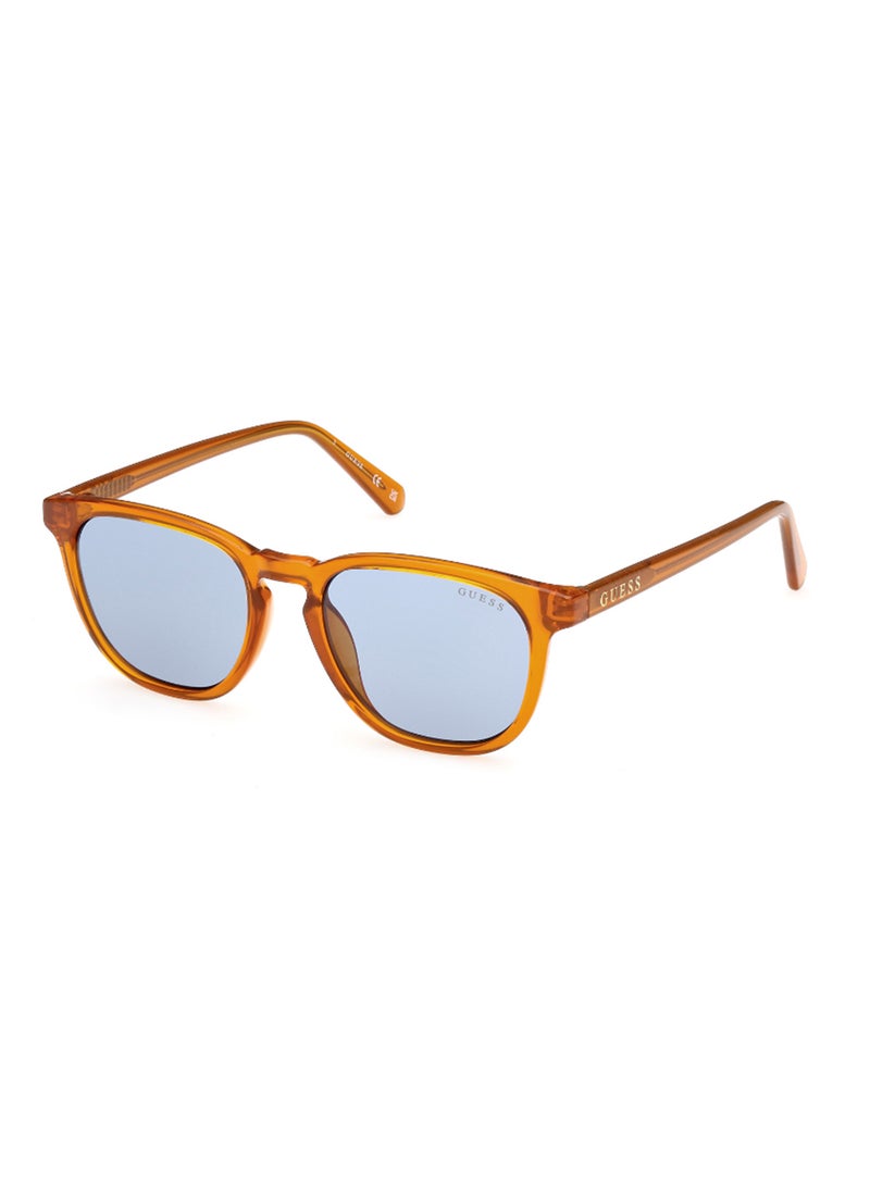 Men's UV Protection Round Shape Sunglasses - GU829344V49 - Lens Size: 49 Mm - Shiny Light Orange