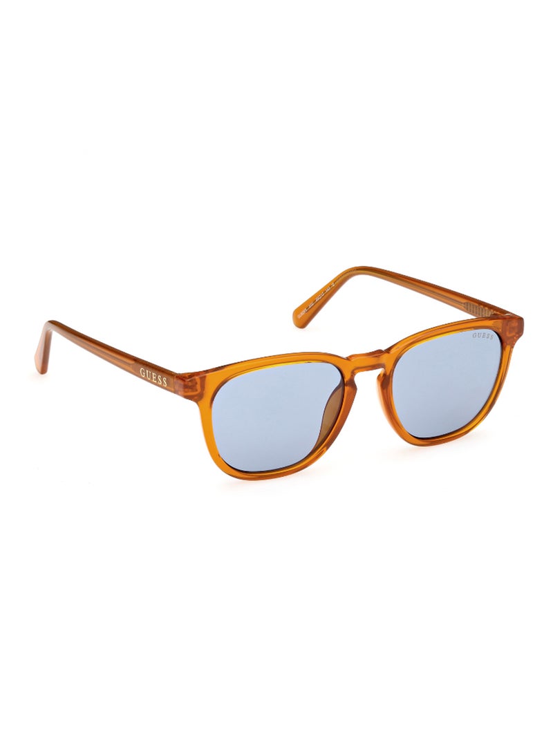 Men's UV Protection Round Shape Sunglasses - GU829344V49 - Lens Size: 49 Mm - Shiny Light Orange