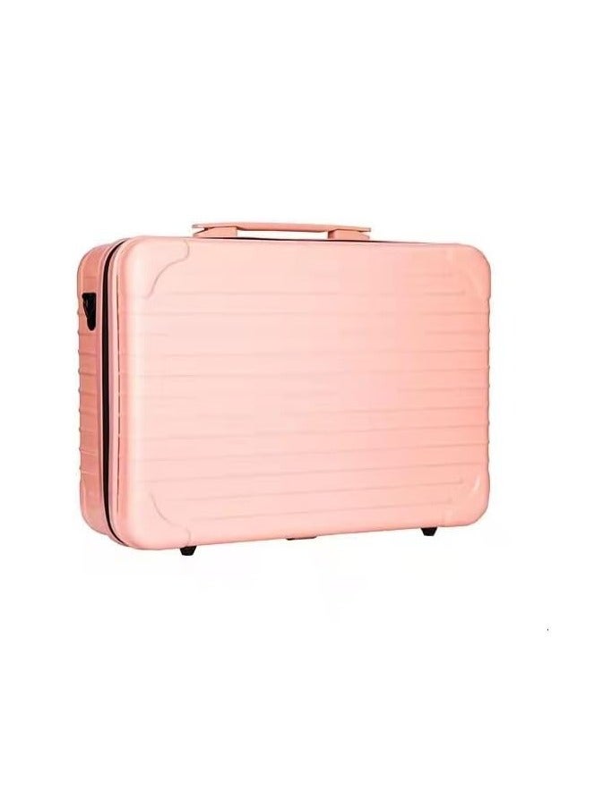 Globalstar Travel Makeup Organizer - Pink Artist Makeup Bag & Portable Skincare Train Case