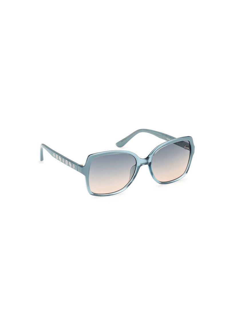 Women's UV Protection Square Shape Sunglasses - GU0010089W55 - Lens Size: 55 Mm - Turquoise
