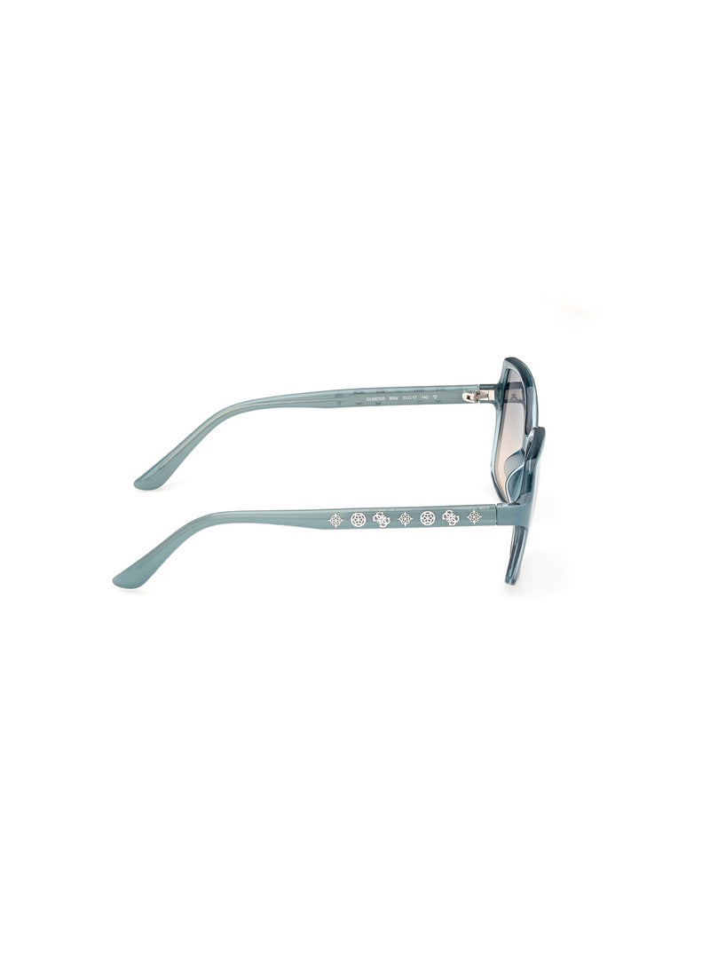 Women's UV Protection Square Shape Sunglasses - GU0010089W55 - Lens Size: 55 Mm - Turquoise