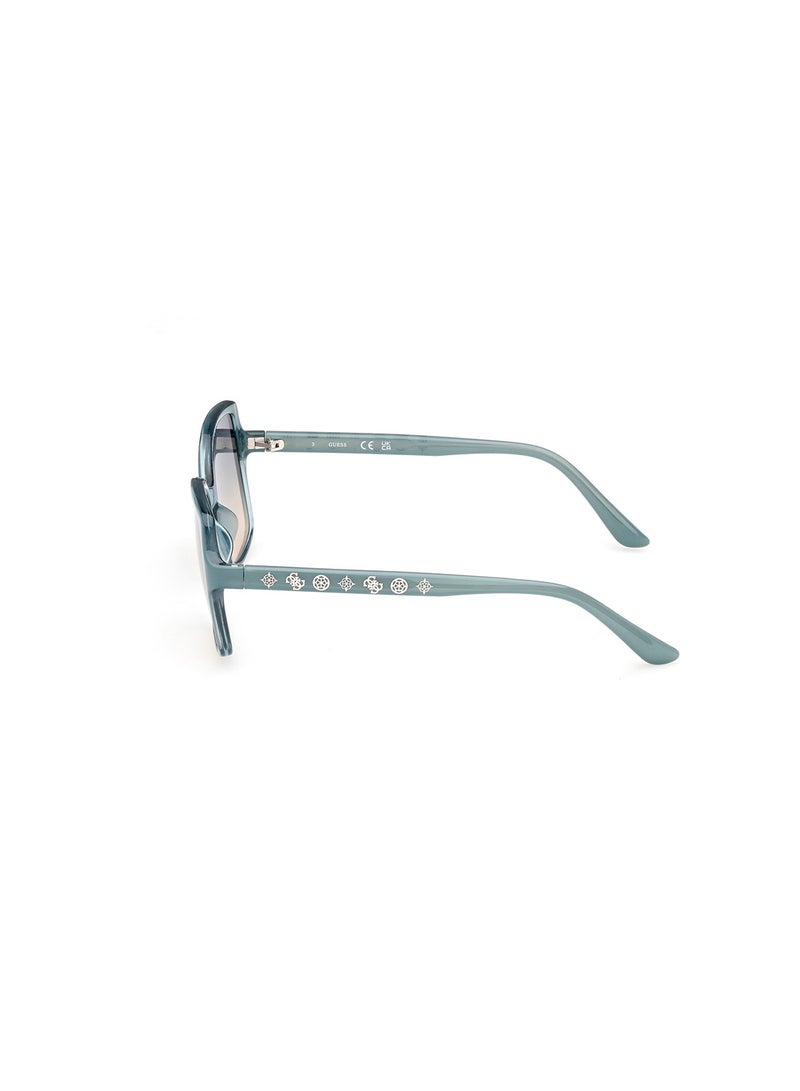 Women's UV Protection Square Shape Sunglasses - GU0010089W55 - Lens Size: 55 Mm - Turquoise