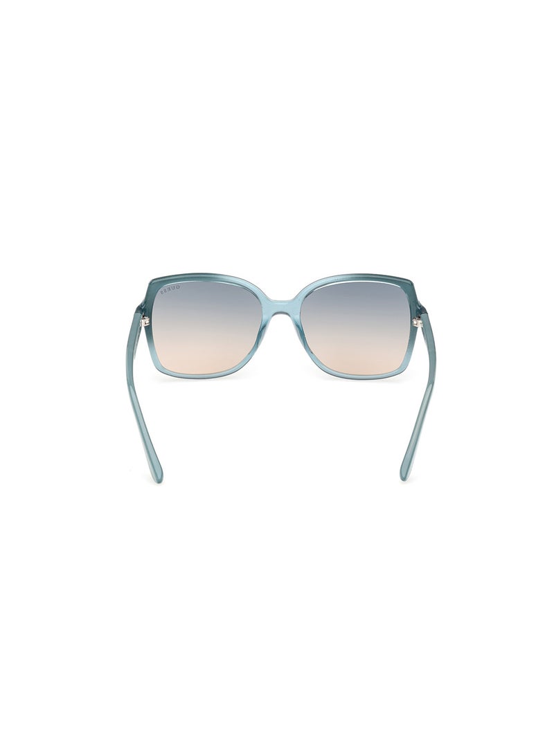 Women's UV Protection Square Shape Sunglasses - GU0010089W55 - Lens Size: 55 Mm - Turquoise