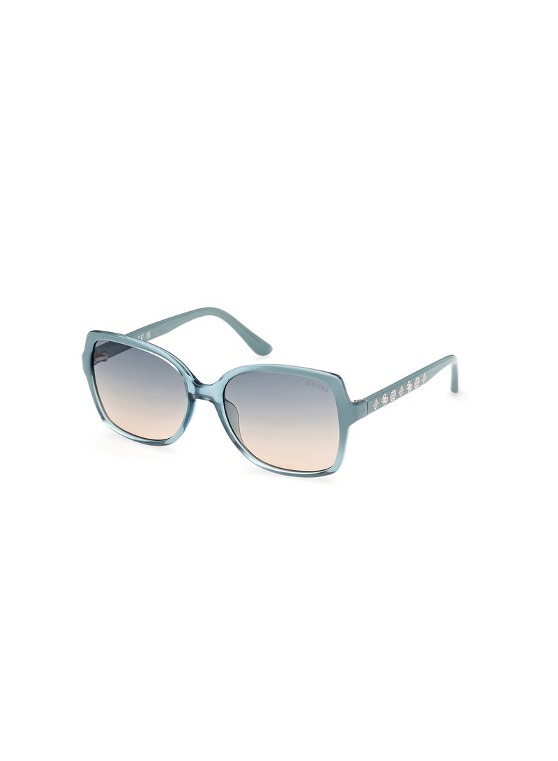 Women's UV Protection Square Shape Sunglasses - GU0010089W55 - Lens Size: 55 Mm - Turquoise