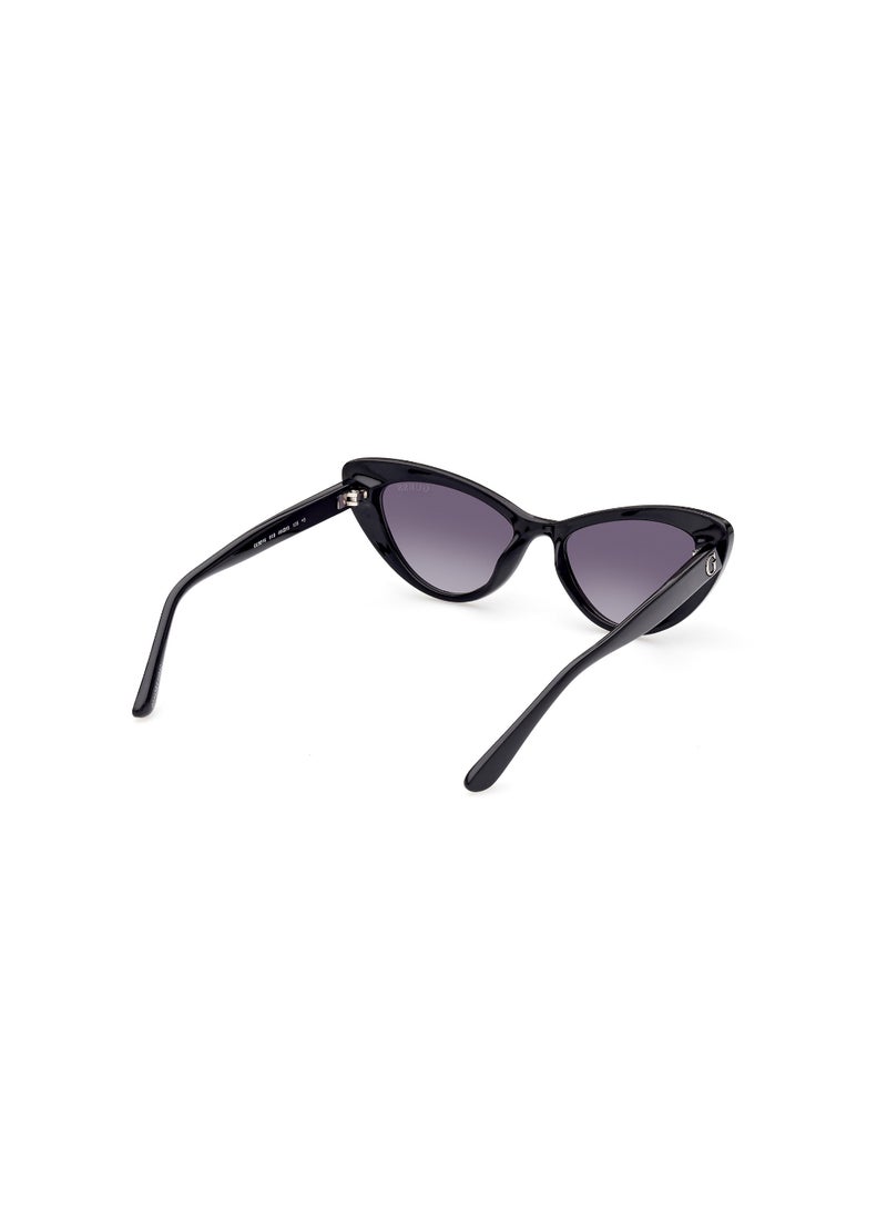 Girls UV Protection Cat Eye Shape Plastic Sunglasses GU921601B49 - Lens Size: 49 Mm - Shiny Black