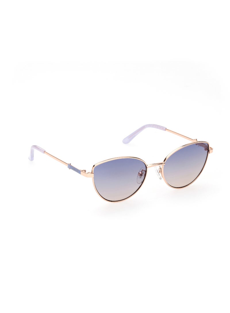 Girls UV Protection Cat Eye Shape Sunglasses - GU921828W48 - Lens Size: 48 Mm - Shiny Rose Gold