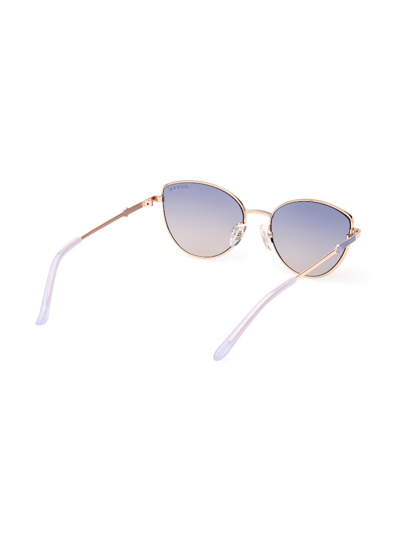 Girls UV Protection Cat Eye Shape Sunglasses - GU921828W48 - Lens Size: 48 Mm - Shiny Rose Gold