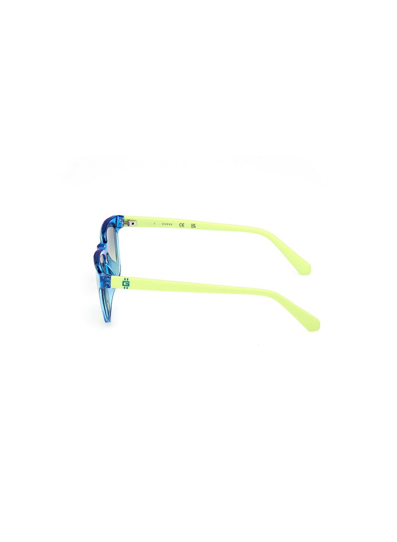 Boys UV Protection Square Shape Sunglasses - GU0012990W49 - Lens Size: 49 Mm - Shiny Blue